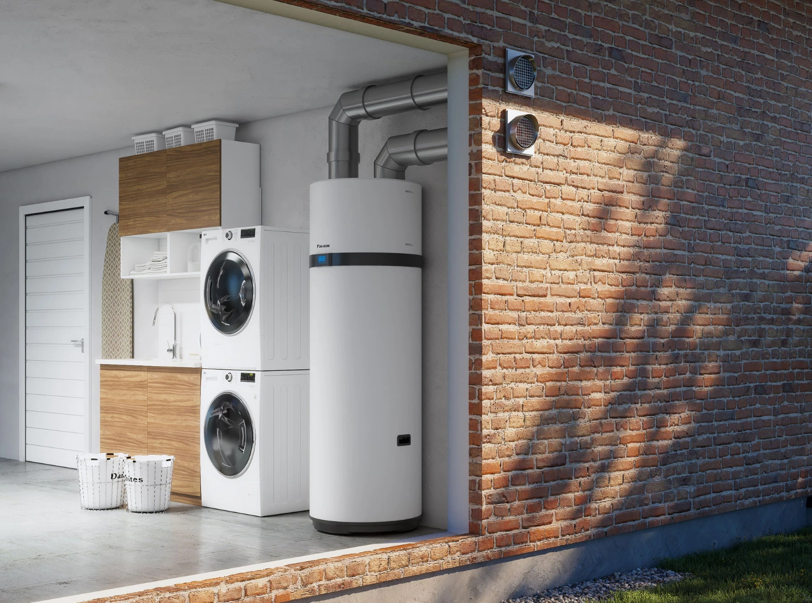 Buitenunit van een warmtepomp