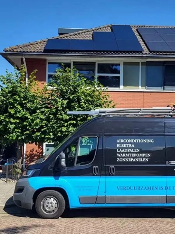 12 zonnepanelen en airco in Houten