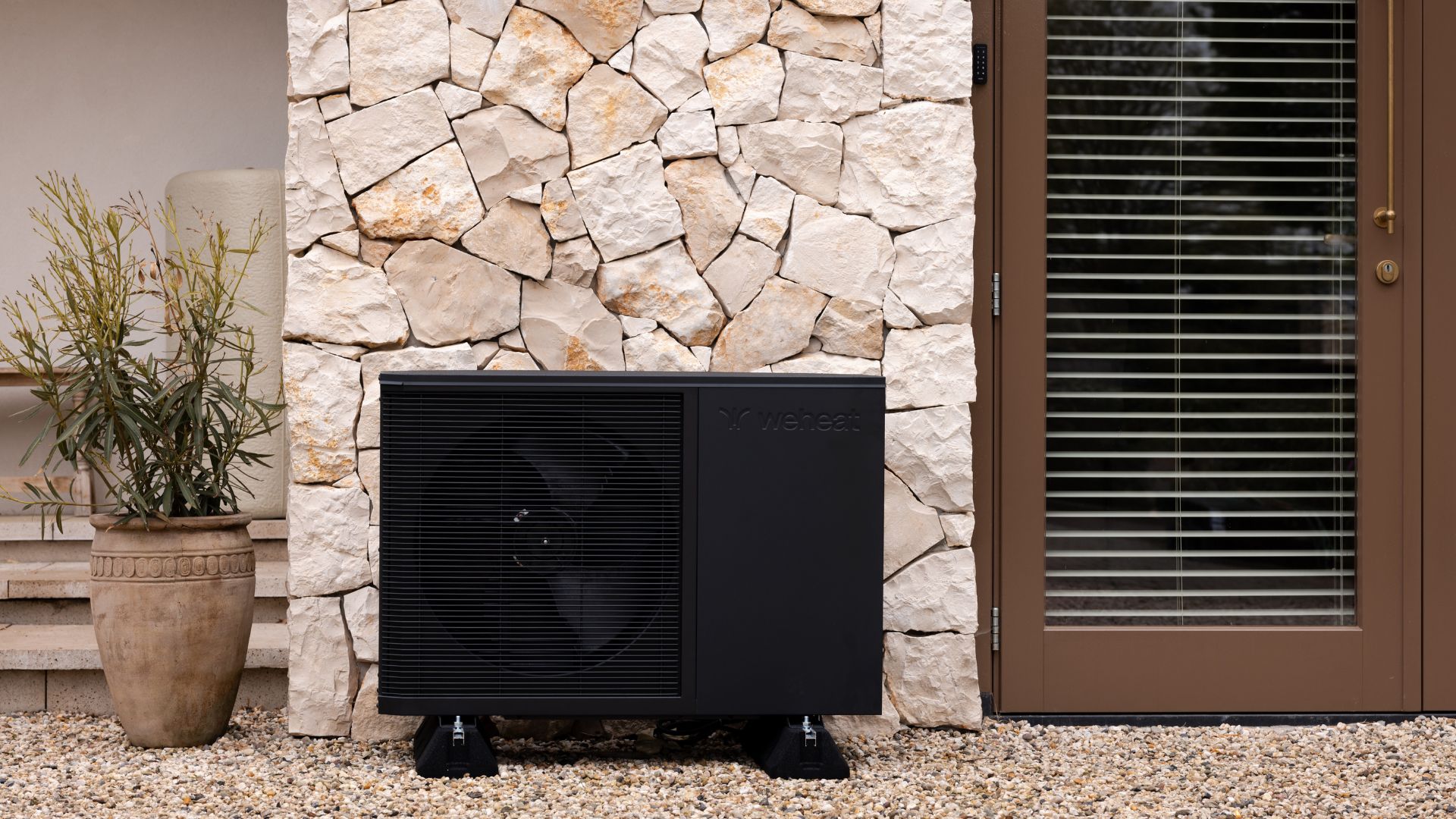 Buitenunit van een warmtepomp